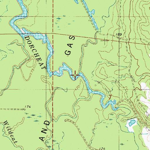 Topographic Map of Black Bayou, LA