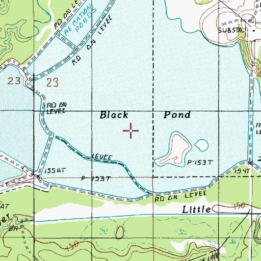 Topographic Map of Black Pond, LA