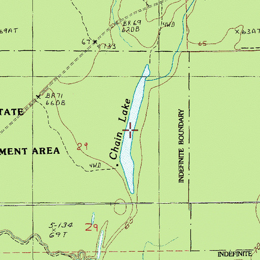 Topographic Map of Chain Lake, LA