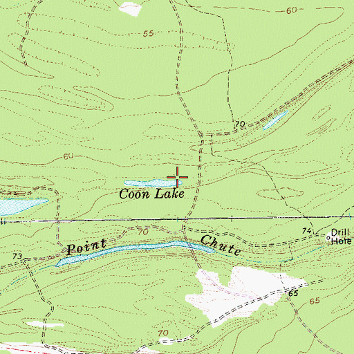 Topographic Map of Coon Lake, LA