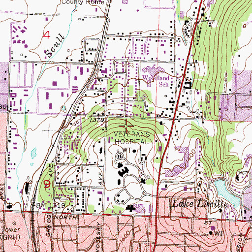 Topographic Map of Sycamore Park, AR