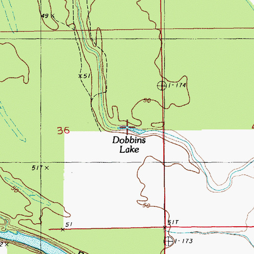 Topographic Map of Dobbins Lake, LA