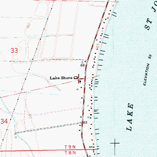Topographic Map of Lakeshore Baptist Church, LA