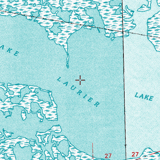 Topographic Map of Lake Laurier, LA