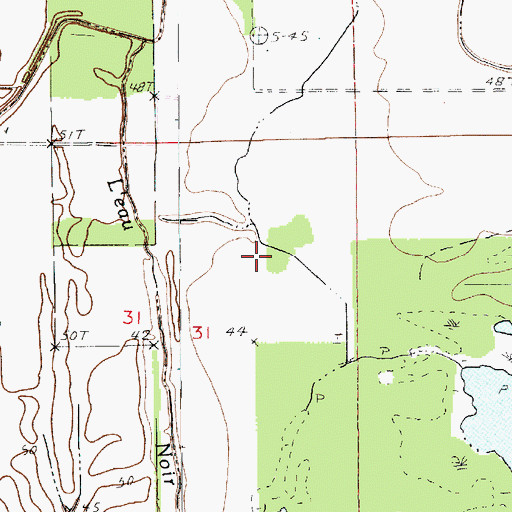 Topographic Map of Lake Little Solier, LA