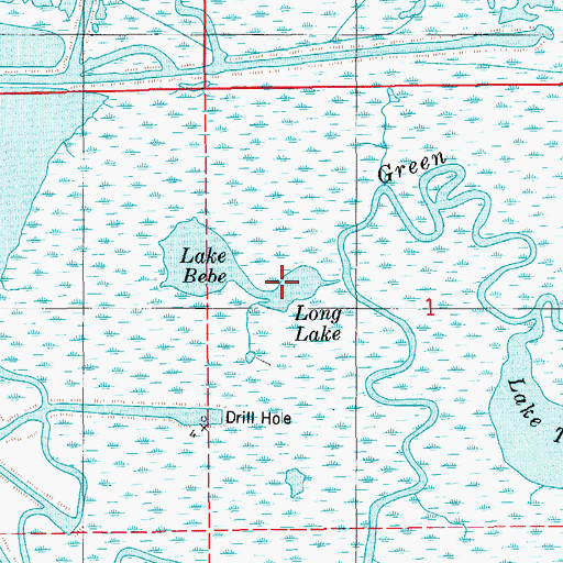 Topographic Map of Long Lake, LA