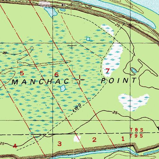 Topographic Map of Manchac Point, LA