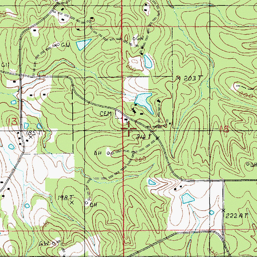 Topographic Map of Mount Pleasant Church, LA