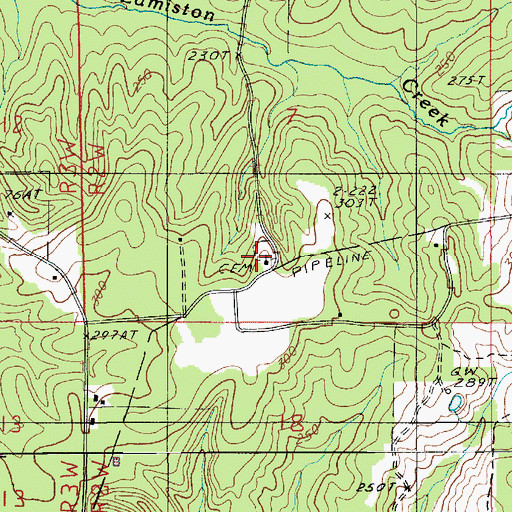 Topographic Map of Mount Zion Baptist Church, LA