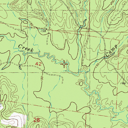 Topographic Map of Munroe Creek, LA
