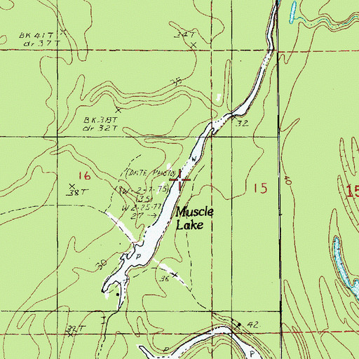 Topographic Map of Muscle Lake, LA