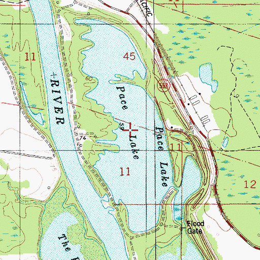 Topographic Map of Pace Lake, LA