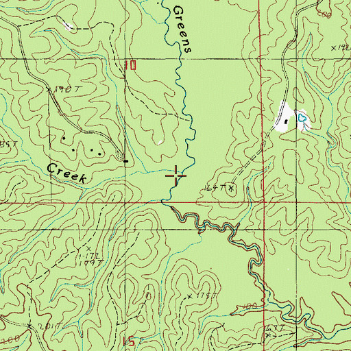 Topographic Map of Palmetto Creek, LA