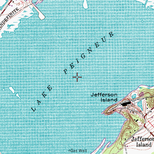 Topographic Map of Lake Peigneur, LA