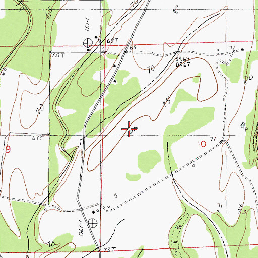 Topographic Map of Persimmon Pond, LA