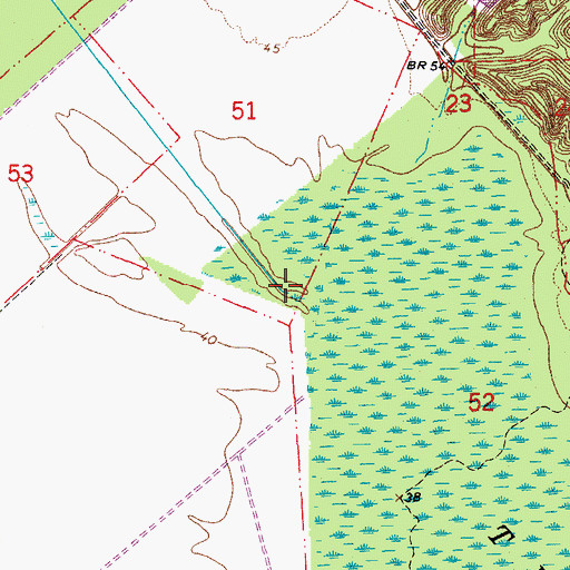 Topographic Map of Polly Creek, LA