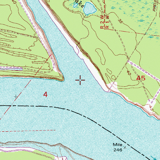Topographic Map of Profit Island Chute, LA