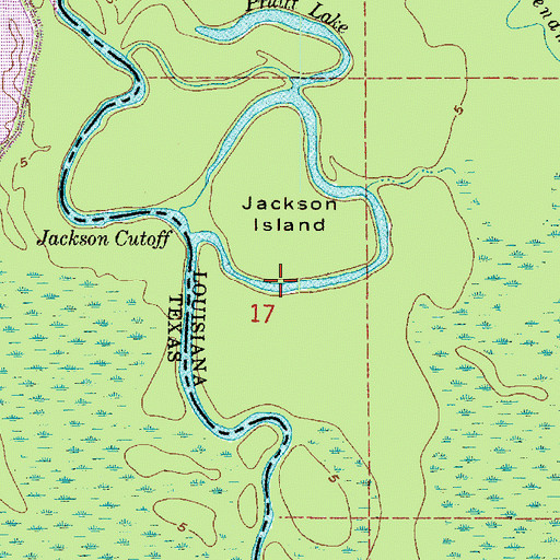 Topographic Map of Pruitt Lake, LA