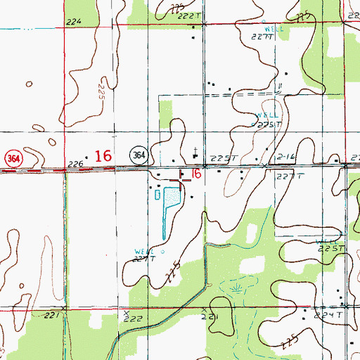 Topographic Map of Tilton School, AR