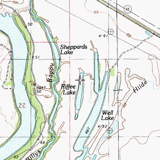 Topographic Map of Riffee Lake, LA