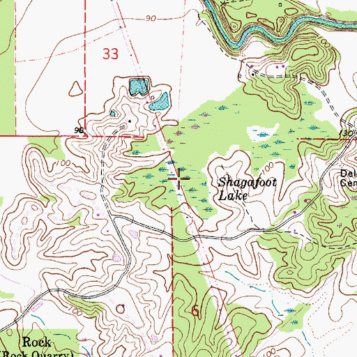 Topographic Map of Shagafoot Lake, LA