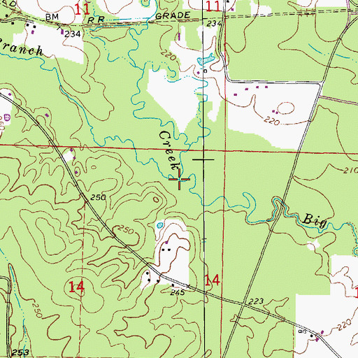 Topographic Map of Town Branch, AR