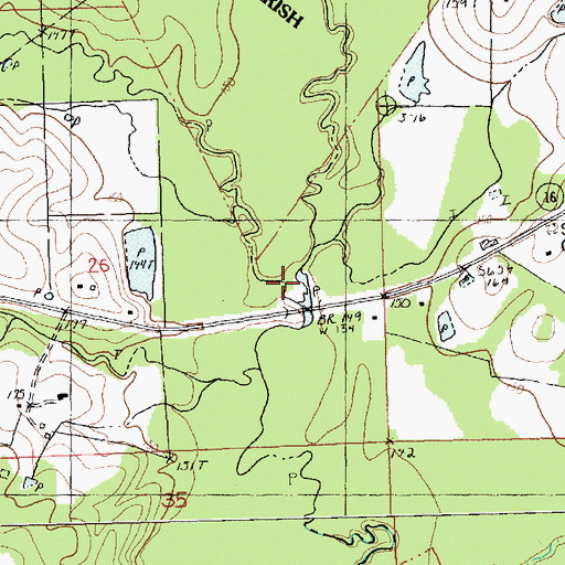 Topographic Map of Taylor Creek, LA