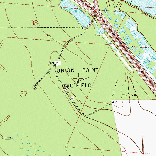 Topographic Map of Union Point Oil Field, LA