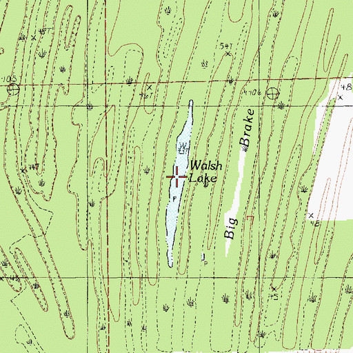 Topographic Map of Walsh Lake, LA