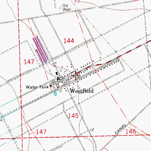 Topographic Map of Westfield, LA