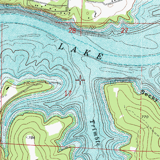 Topographic Map of Trimble Creek, AR