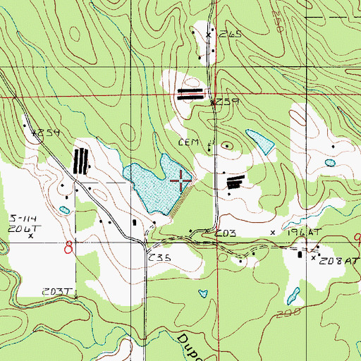 Topographic Map of Bayou Dupont Number Four Dam, LA