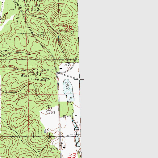 Topographic Map of Smith Pond Number One Dam, LA