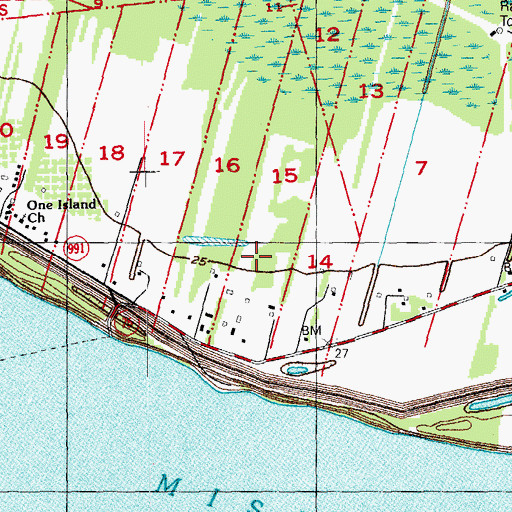 Topographic Map of Lucky Plantation (historical), LA