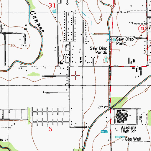 Topographic Map of FAMILY LIFE CHRISTIAN ACADEMY, LA