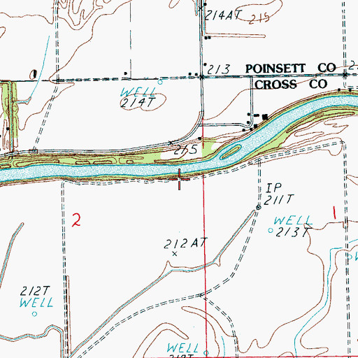 Topographic Map of Turnbull Bar, AR