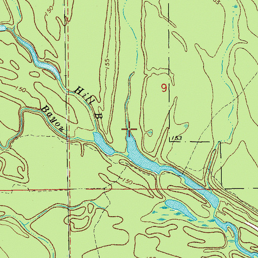 Topographic Map of Twin Slough, AR