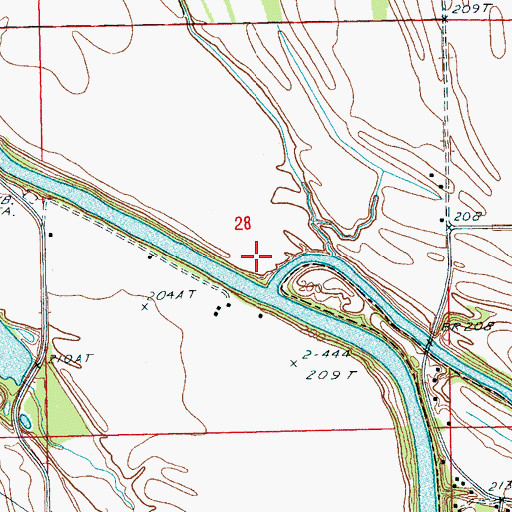Topographic Map of Tyronza River, AR