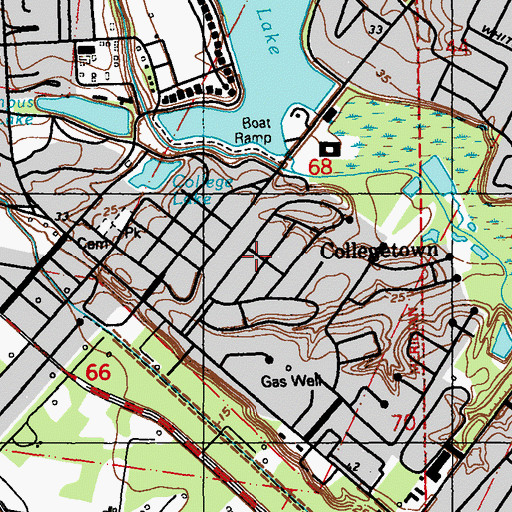 Topographic Map of University Hills, LA