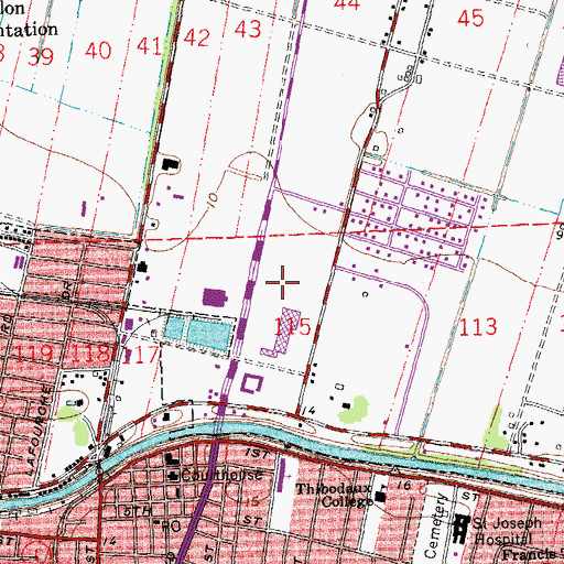Topographic Map of Plaza Del Rienzi Shopping Center, LA