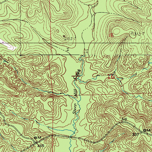 Topographic Map of Pole Creek, LA