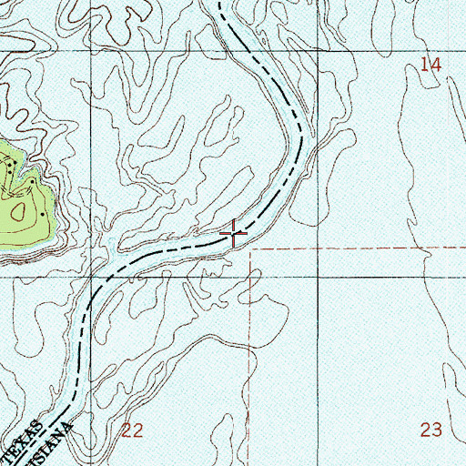 Topographic Map of Godwins Ferry (historical), LA