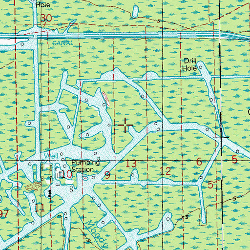 Topographic Map of Bayou Sorrel Oil and Gas Field, LA