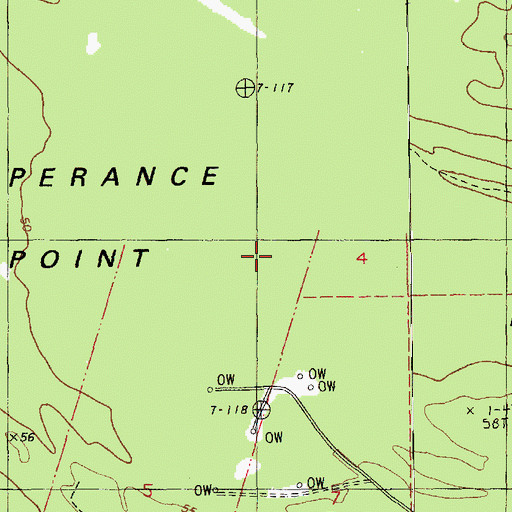 Topographic Map of Esperance Point, LA
