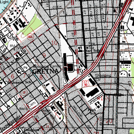 Topographic Map of West Side Shopping Center, LA