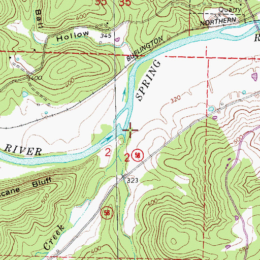 Topographic Map of Upton Creek, AR