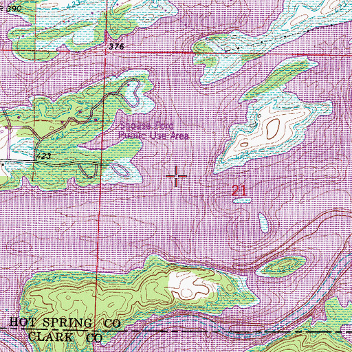 Topographic Map of Valley Creek, AR