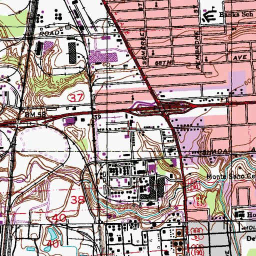 Topographic Map of Park Manor, LA