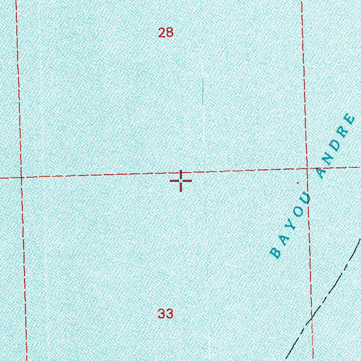 Topographic Map of Andre Island, LA