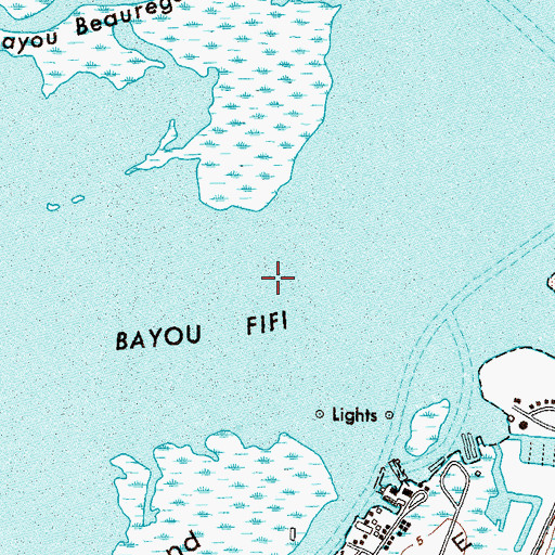 Topographic Map of Bayou Fifi, LA
